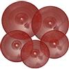 QUARKZMAN Muti Piatti Set 14/16/18/20 Basso Volume Esercitazione Piatti con Borsa (Rosso, 5pz)