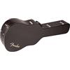 Fender Custodia Rigida Chitarra Acustica Dreadnought, Nera | Adatto a chitarre dreadnought a 6 e 12 corde, imbottitura in schiuma da 2,5 cm, rivestimento interno in peluche spesso