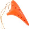 MINAOLULUS 12foro Ocarina Resina Buchi c Per Principianti e Professionisti Strumento Musicale Facile Da Suonare Design Resistente Agli Urti Suono e Melodioso Colore Arancione