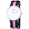 Daniel Wellington 0962DW Orologio da donna, cinturino di tessuto multicolore