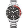 CITIZEN Orologio analogico al quarzo da uomo con cinturino in acciaio inox AW1820-81E, Nero, Bracciale