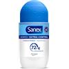 Sanex Dermo+ Extra Control Deodorante antitraspirante Roll-On 72 ore (50 ml) - Protezione efficace contro sudore e cattivi odori - dermatologicamente testato, contiene 0% alcool