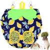 dellyy Portafieno Coniglio Nano, dellyy Fieno per Coniglio, Porta Fieno, Fragola Sacco Porta Fieno con 2 Travi, Sacchetto di Fieno, per Cincillà, Cavie, Criceti, Maiali Olandesi, Tartarughe (Blu, S)