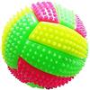 Beito Cane a Sfera di Massaggio a Spiky Masticare Palla da Calcio Pallone a Forma di Luce a LED Lampeggiante per Bambini Giocattolo per Animali Domestici 6,5 cm (Colore Casuale)