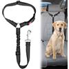DONOONIS Cintura di sicurezza per cani, cintura di sicurezza per cani per auto, cintura di sicurezza regolabile premium,cintura di sicurezza per cani per tutte le razze di cani e gatti, nera