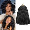 DXdixiu Jamaican Bounce Crochet Hair 8 Inch 16 Roots 5 Pack Short GoGo Curly Braids Jumpy Wand Curl Extension For Black Women (1B#, 8inch)