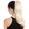 WIG ME UP - TZB-26A-V-613 Toupet Coda di cavallo Lunghi Lisci Onda Biondo platino 45 cm