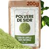 VIRHEA Sidr Polvere 200 g - Polvere di jujugo naturale per capelli e viso - Qasil ayurvedico idratante e volumizzante - Cura dei capelli e maschera per crescita e volume
