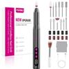 POFIBO Fresa per Unghie Professionale Versione Aggiornata - Kit Trapano Unghie Elettrico 12 in 1, 35000 RPM con Display LCD, 5 Velocità Regolabili, per Unghie in Gel e Acrilico, Manicure e Pedicure
