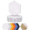 TONOR 12 Pezzi di Pannelli Acustici Esagonali, 30x26x1cm Pannelli Fonoassorbenti ad Alta Densità con Adesivi Biadesivo, Pannello a muro 3D Acustico, Imbottitura Fonoassorbente per Studio, Bianco