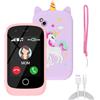PTHTECHUS Smartphone per Bambini, Cellulare Giocattolo Fiabe Audiolibri Telefono Console Portatili, Giocattoli Elettronici Educativi, Regalo di Compleanno per Bambini, Rosa