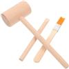 Hemobllo Kit di Scavo per Bambini Martello di Legno Medio, Scalpello Giocattolo e Spazzola, Strumenti Didattici per Sviluppare Motricità Fine e Capacità Pratiche nei Giochi di Scavo Educativo