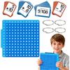 Generico Kit Per L'apprendimento Della Matematica, Flashcard Di Matematica Di Base Con Lavagna, Set Per Esercitarsi Con L'aritmetica, Set Di Giocattoli Educativi Con Lavagna, Giochi Matematici Di Sottrazione