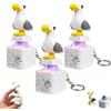 Uuxkgu 3PCS Seagull Mine Sound Button Keychain,Rechargeable Fidget Clicker with Real Sound & LED Light,Mine Little Bird Voice- Interactive Desk Stress Relief Toy Gifts for Adults(2pcs)