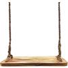 Aoneky Altalena Legno da Giardino 60x20x3cm, con Corda 3,7M, Carico Massimo:160KG -Sedile da Altalena per Bambini e Adulti su Albero Esterno (Paulownia Round)