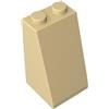 XYEIUGO 98560 Mattoncini Pendio 75° 2x2x3, 50 Pezzi GDS-1404-compatibile con Lego Mattoncini da Costruzione, Colore:Beige 5