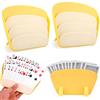 CALLYSONIC Set di 2 carte da gioco in plastica pieghevole a 3 ripiani per bambini, adulti, anziani (giallo-1)
