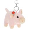 Keel Toys KEELTOYS - Portachiavi in peluche maiale, 12 cm, 100% riciclato, animali della fattoria, giocattolo ecologico Keeleco per bambini