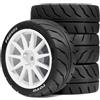 Caruner Set di 4 pneumatici per auto RC 68 x 27 mm mozzo esagonale 12 mm pezzi di ricambio per 1/10 MST Rally Tamiya XV02 TT01 KYOSHO HPI Sakura YOKOMO Touring RC auto (bianco)