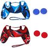 Generico Sales La 2 x CUSTODIA IN SILICONE + 2 paia di ricambio Joystick thumbstick Tappi per PlayStation 4 PS4 controller