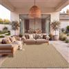 TT Home Tappeto Da Esterno Impermeabile Giardino Camera Da Letto Corridoio Aspetto Naturale Di Sisal Design Geometrico Boho, Dimensione:120x170 cm