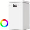 CoamoTrail Desmidificatore d'aria,Elettrico Portatile 2200ML Spegnimento Automatico,Deumidificazione,Timer 2-12hEfficace,Silenzioso,Resistenza alla muffa,Luce 7 LED Colore,Camera,Bagno