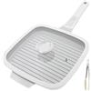 RANX INGST Bistecchiera in Ceramica 26 x 24 cm con Coperchio, Bianco