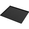 Sumsoctober Tappetino da comodino in silicone con bordo rialzato, impermeabile, antiscivolo, per sedia e vasino, protezione del pavimento, 60 x 50 cm (60 x 60 cm, nero)