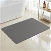 LIMNUO Tappeto da Bagno, Tappetino per Bagno, Tappeti Assorbenti ad Asciugatura Rapida, Tappetini Antiscivolo e Antimuffa per Vasca, WC e Doccia, per Mantenere l'Igiene e la Pulizia (Dark Grey, 60X90cm)