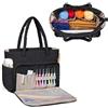 Teamoy Borsa per Filati, Uncinetto e Altri Accessori, Nera (Solo Borsa) | Costudio Uncinetto per Filati e Progetto Incompiuto, Borsa a Maglia per Lana e Altri Accessori