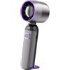 ThreeH Ventilatore portatile a 100 velocità, USB C, ricaricabile, silenzioso, forte, ventilatore Airfolw per viaggi, esterno, casa, ufficio, grigio viola