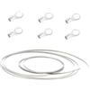 CHICAMPERA Striscia Riscaldante Piatta X 300cm, Kit 6 Clip, Nichel Cromo | Ricambio per Sigillatrice Sottovuoto Manuale a Pedale, per Confezionatrici Alimentari Domestiche e Commerciali, Argento