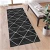QQrunner Tappeto/passatoia per corridoio, antiscivolo, moderno, a rete, 70 x 150 cm, colore nero, lavabile al metro, per camera da letto, corridoio, cucina, lungo, dimensioni personalizzabili, 40-120