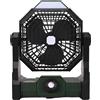 Eujgoov Ventilatore Portatile Ricaricabile con LED Lanterna, Batteria 7800mAh, Silenzioso, velocità Regolabile, Rotazione Testa 270°, per Esterno Tenda Viaggio Casa