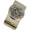 OAOAO Fermasoldi in ottone con motivo zodiacale for uomo, fermasoldi vintage, 5,7 x 3 cm / 2,24 x 1,18 pollici, 1 pezzo(Dragon)