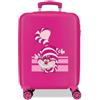CARTOON Trolley Cabina Stregatto Disney Alice in Wonderland 55 cm Valigia Rigida ABS con 4 Ruote Multidirezionali e Chiusura a Combinazione Bagaglio a Mano 35 Litri Trolley Viaggio Donna e Ragazza 55x38x20 cm