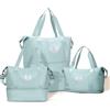 Livbote Borsa da fine settimana da donna, grande borsa da viaggio con ricarica USB e scomparto per scarpe, C Azzurro, Large, Borsa Weekender