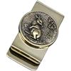 OAOAO Fermasoldi in ottone con motivo zodiacale for uomo, fermasoldi vintage, 5,7 x 3 cm / 2,24 x 1,18 pollici, 1 pezzo(Rabbit)