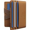 WEST® - Portafoglio Magic Thin con tasca per monete, sabbia, with coin pocket