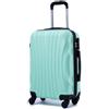 R.Leone Valigia 55x40x23 cm Trolley Bagaglio a Mano 4 Ruota in ABS Wizz, ITA Airways,Lufthansa, Swiss, Austrian Airlines 20373AR (Verde Acqua, Valigia 55x40x23cm)
