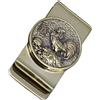 OAOAO Fermasoldi in ottone con motivo zodiacale for uomo, fermasoldi vintage, 5,7 x 3 cm / 2,24 x 1,18 pollici, 1 pezzo(Chicken)