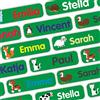 INDIGOS UG® Nome adesivo bambini per etichette bucato e cose fisse - 35x10mm - Animali - verde - Abbigliamento - scuola e asilo - per penne, astucci, magliette
