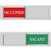 Namvo Vacant/Occupied - Targa scorrevole per bagno, casa, ufficio, sala conferenze, colore: Bianco