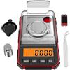 Janasiba Bilancia digitale per milligrammi, 50 G/0,001 G, con display LCD, bilancia digitale da laboratorio, colore rosso