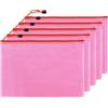 Generic 10 buste portadocumenti A4, in plastica, per scuola, ufficio, compiti (rosso)