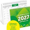 BLUBIRD Calendario da Tavolo 2027 a Caselle | 28 Facciate con Mesi Doppi | Cm 21x15 | In Carta Ecosostenibile NON Patinata - Ideale per segnare Appuntamenti - Impegni | Calendario da Scrivania Ufficio