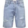 ONLY & SONS Pantaloncini da Uomo, Azzurro, S