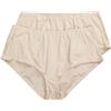 Ulla Popken Midislips, 2er-Pack, Nadelstreifen, höher geschnitten, Mutande da Uomo Donna, perlweiß,