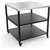 onlyfire Carrello per Barbecue,Consolle per Forno Pizza e Accessori,80 x 80 x 83 cm con Superficie e Ruote in Acciaio Inox，Cucina Esterna