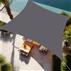 UKIXOM 0.5x1M Tenda a Vela Impermeabile Quadrata, Telo Parasole per Esterni, Frangivisto Balcone, protezione dai raggi UV, Occhielli e Corda per Esterno, Giardino, Terrazzo, Balcone, Patio
